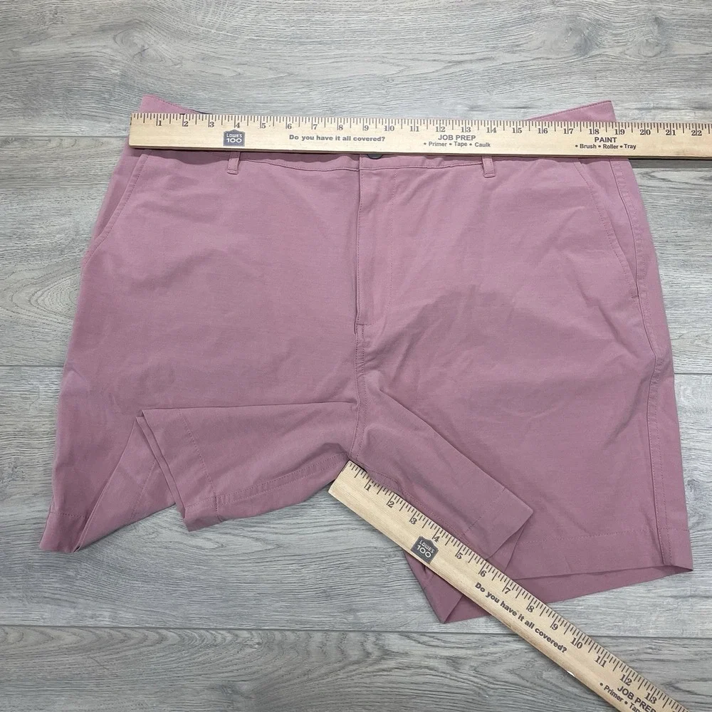 Faherty All Day Shorts Maroon Heather Men Sz 38 Outdoor Active Golf Casual
